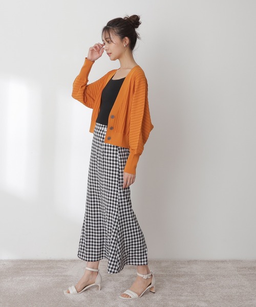 N.（N. Natural Beauty Basic）（エヌエヌナチュラルビューティーベーシック）の「◆透かし編みカーディガン（カーディガン/ボレロ・レディース・オフホワイト/ブルー/オレンジ・MEDIUM）」の10枚目の写真