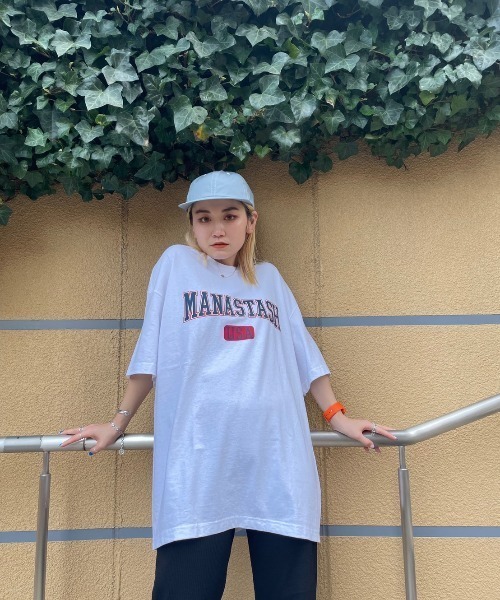 MANASTASH（マナスタッシュ）の「MANASTASH/マナスタッシュ　USA LOGO SS TEE ユーエスエーロゴショートスリーブティー（Tシャツ/カットソー・レディース・ホワイト/ブラック/ネイビー・SMALL/MEDIUM/LARGE/X-LARGE）」の2枚目の写真