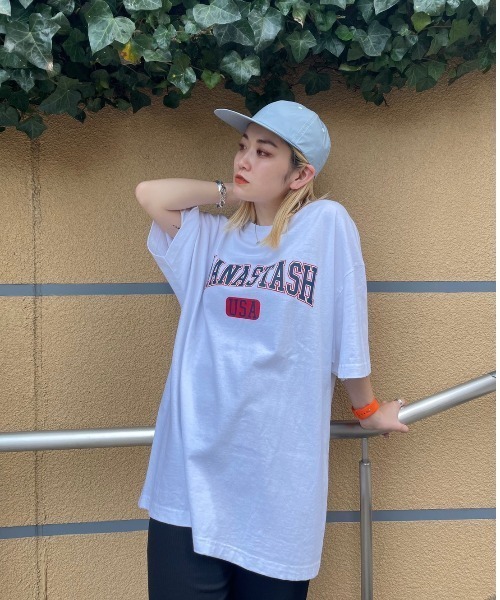 MANASTASH（マナスタッシュ）の「MANASTASH/マナスタッシュ　USA LOGO SS TEE ユーエスエーロゴショートスリーブティー（Tシャツ/カットソー・レディース・ホワイト/ブラック/ネイビー・SMALL/MEDIUM/LARGE/X-LARGE）」の13枚目の写真