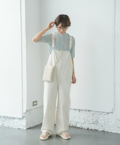 RETRO GIRL（レトロガール）の「ZIPサロペット（サロペット/オーバーオール・レディース・ブラック/ケミカルウォッシュ/アイボリー・FREE）」の9枚目の写真