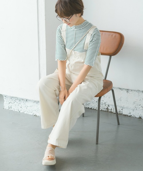 RETRO GIRL（レトロガール）の「ZIPサロペット（サロペット/オーバーオール・レディース・ブラック/ケミカルウォッシュ/アイボリー・FREE）」の10枚目の写真