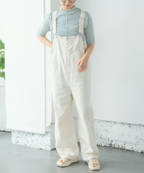 RETRO GIRL（レトロガール）の「ZIPサロペット（サロペット/オーバーオール・レディース・ブラック/ケミカルウォッシュ/アイボリー・FREE）」の11枚目の写真