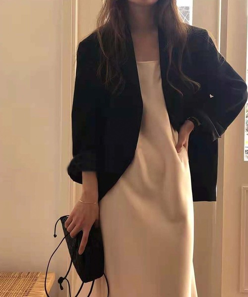 Doula Doula(ドゥーラドゥーラ)の「テーラードジャケット(テーラードジャケット・レディース・ブラック/グリーン・M/L)」の5枚目の写真