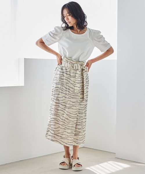 BARNYARDSTORM（バンヤードストーム）の「BARNYARDSTORM / 【WEB限定サイズXS】ラップ風リネンスカート（スカート・レディース・ブラック/ベージュ/カーキ・1/0/00）」の13枚目の写真