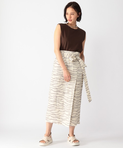 BARNYARDSTORM（バンヤードストーム）の「BARNYARDSTORM / 【WEB限定サイズXS】ラップ風リネンスカート（スカート・レディース・ブラック/ベージュ/カーキ・1/0/00）」の14枚目の写真