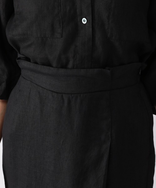 BARNYARDSTORM（バンヤードストーム）の「BARNYARDSTORM / 【WEB限定サイズXS】ラップ風リネンスカート（スカート・レディース・ブラック/ベージュ/カーキ・1/0/00）」の9枚目の写真