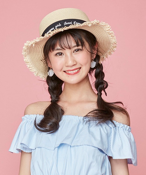 Jane Marple ストローハット（アイボリーロゴリボン） JaneMarple（麦わら帽子/ストローハット）のフリマアイテム一覧