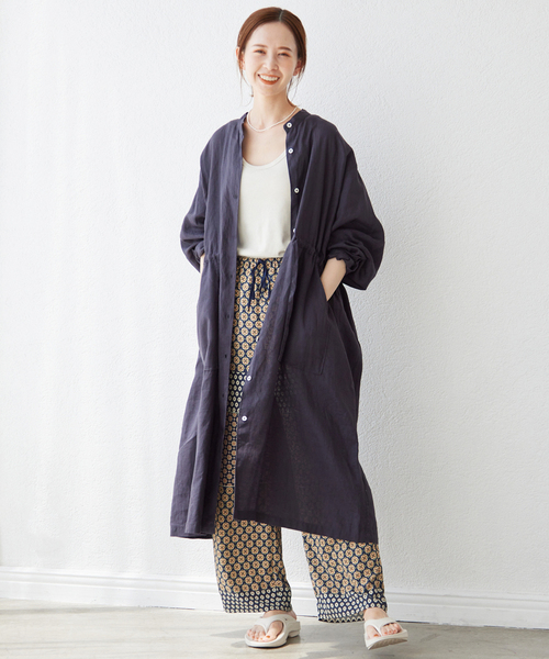SLOBE IENA(スローブイエナ)の「リネンシャツワンピース(ワンピース・レディース・ブラック系その他/ベージュ・FREE)」の3枚目の写真