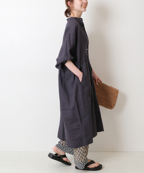 SLOBE IENA(スローブイエナ)の「リネンシャツワンピース(ワンピース・レディース・ブラック系その他/ベージュ・FREE)」の13枚目の写真