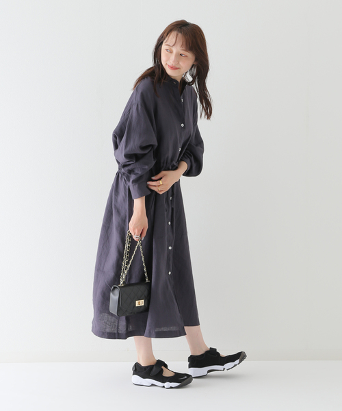 SLOBE IENA(スローブイエナ)の「リネンシャツワンピース(ワンピース・レディース・ブラック系その他/ベージュ・FREE)」の16枚目の写真