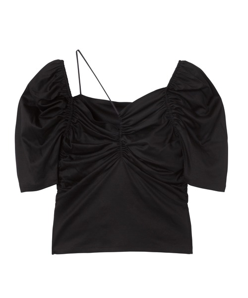 LE CIEL BLEU(ルシェルブルー)の「ギャザーディティールジャージートップス / Gather Detail Jersey Top(Tシャツ/カットソー・レディース・チャコールグレー/ブラック/パープル・38/36)」の6枚目の写真