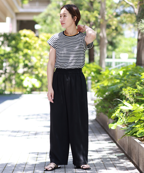 journal standard L'essage（ジャーナルスタンダードレサージュ）の「フレンチリネシャンイージーパンツ（その他パンツ・レディース・ブラック/ベージュ/ピンク・38/36）」の5枚目の写真