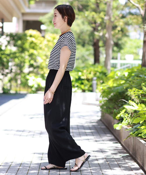 journal standard L'essage（ジャーナルスタンダードレサージュ）の「フレンチリネシャンイージーパンツ（その他パンツ・レディース・ブラック/ベージュ/ピンク・38/36）」の6枚目の写真