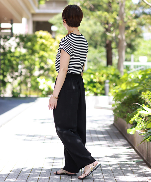 journal standard L'essage（ジャーナルスタンダードレサージュ）の「フレンチリネシャンイージーパンツ（その他パンツ・レディース・ブラック/ベージュ/ピンク・38/36）」の7枚目の写真