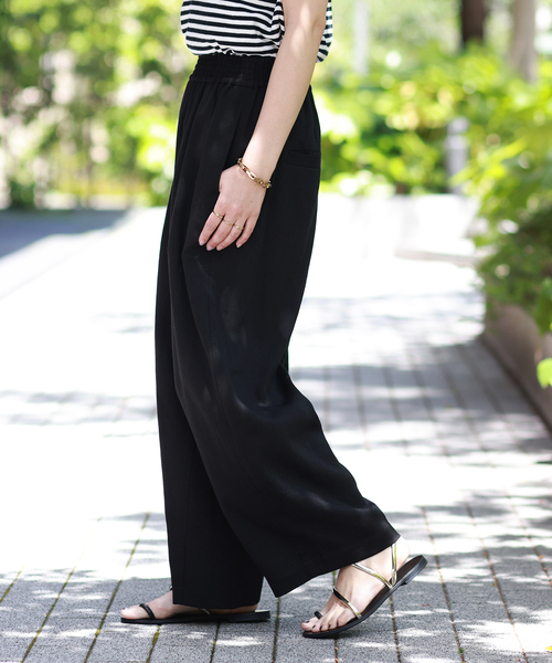 journal standard L'essage（ジャーナルスタンダードレサージュ）の「フレンチリネシャンイージーパンツ（その他パンツ・レディース・ブラック/ベージュ/ピンク・38/36）」の9枚目の写真