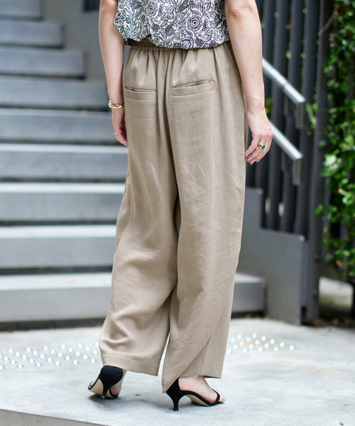 journal standard L'essage（ジャーナルスタンダードレサージュ）の「フレンチリネシャンイージーパンツ（その他パンツ・レディース・ブラック/ベージュ/ピンク・38/36）」の15枚目の写真