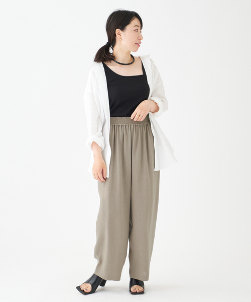 journal standard L'essage（ジャーナルスタンダードレサージュ）の「フレンチリネシャンイージーパンツ（その他パンツ・レディース・ブラック/ベージュ/ピンク・38/36）」の16枚目の写真