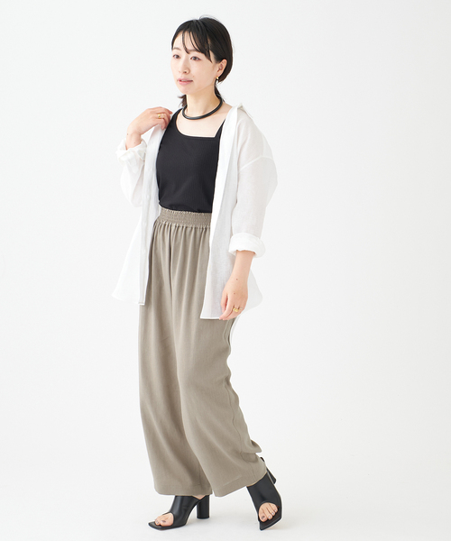 journal standard L'essage（ジャーナルスタンダードレサージュ）の「フレンチリネシャンイージーパンツ（その他パンツ・レディース・ブラック/ベージュ/ピンク・38/36）」の17枚目の写真