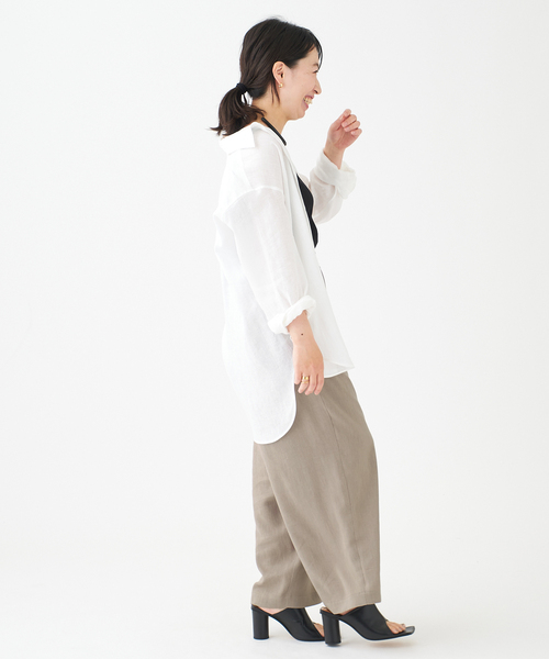 journal standard L'essage（ジャーナルスタンダードレサージュ）の「フレンチリネシャンイージーパンツ（その他パンツ・レディース・ブラック/ベージュ/ピンク・38/36）」の18枚目の写真