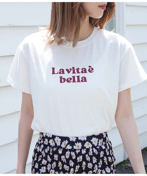 セール 同系色プリントロゴtシャツ Tシャツ カットソー Chille チル のファッション通販 Zozotown