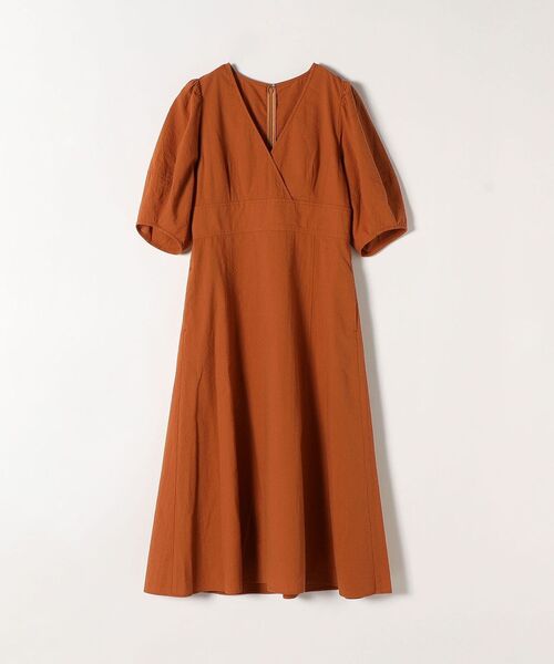 SHIPS any（シップス エニィ）の「SHIPS any:〈ウォッシャブル〉ミニ サッカー カシュクール ワンピース◇（ワンピース・レディース・ネイビー/オレンジ・ONE SIZE）」の6枚目の写真