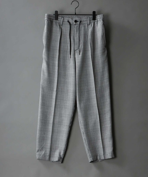 SITRY（シトリー）の「T/R wide tapered pants/TR タック ワイド テーパード パンツ（スラックス・メンズ・ブラック/ホワイト系その他/ブラック系その他/グレー系その他/ブラウン系その他/ベージュ系その他/グレー系その他2・M/L）」の2枚目の写真