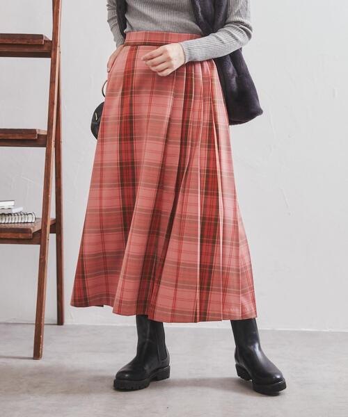 coen（コーエン）の「チェックプリーツスカート#（スカート・レディース・ダークグリーン/ネイビー/ピンク/イエロー・M/L）」の9枚目の写真