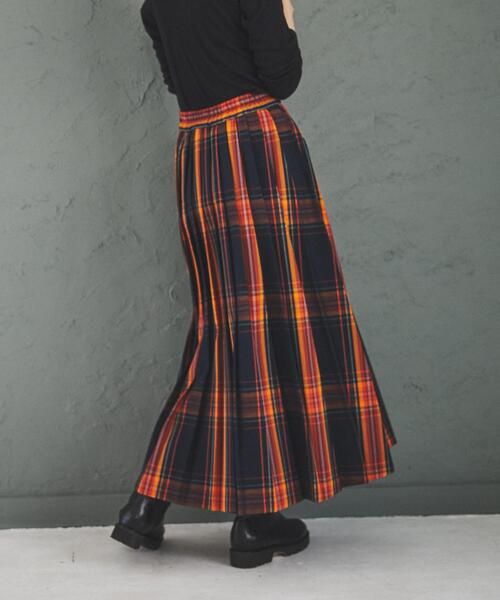 coen（コーエン）の「チェックプリーツスカート#（スカート・レディース・ダークグリーン/ネイビー/ピンク/イエロー・M/L）」の13枚目の写真