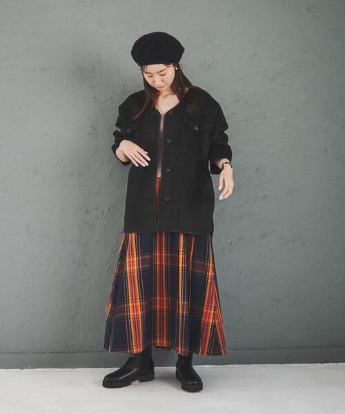 coen（コーエン）の「チェックプリーツスカート#（スカート・レディース・ダークグリーン/ネイビー/ピンク/イエロー・M/L）」の21枚目の写真
