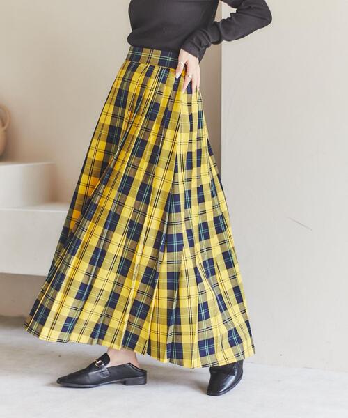 coen(コーエン)の「チェックプリーツスカート#(スカート・レディース・ダークグリーン/ピンク/ネイビー/イエロー・L/M)」の18枚目の写真