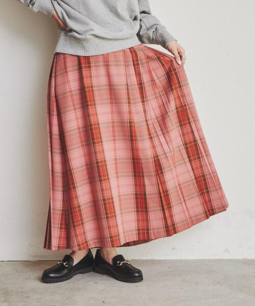 coen(コーエン)の「チェックプリーツスカート#(スカート・レディース・ダークグリーン/ピンク/ネイビー/イエロー・L/M)」の14枚目の写真