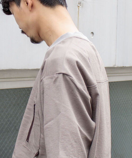 GLOSTER(グロスター)の「【GLOSTER/グロスター】EVALET プルオーバーTシャツ 吸水・吸汗・速乾性(Tシャツ/カットソー・メンズ・キャメル/グレイッシュベージュ/ダークネイビー・M/L)」の22枚目の写真
