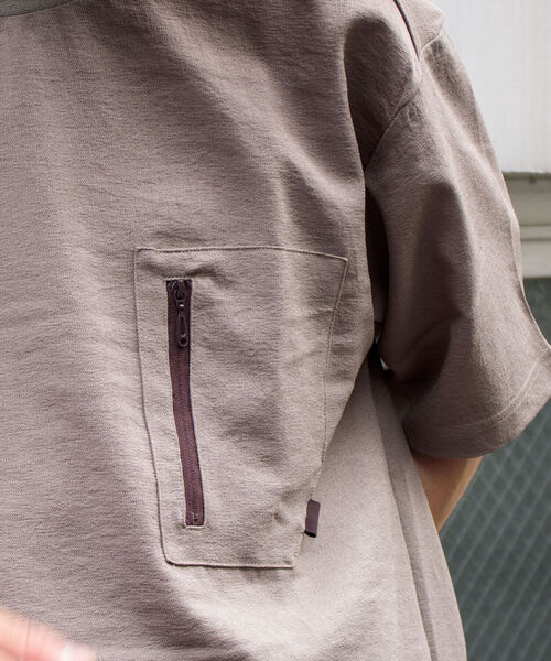 GLOSTER(グロスター)の「【GLOSTER/グロスター】EVALET プルオーバーTシャツ 吸水・吸汗・速乾性(Tシャツ/カットソー・メンズ・キャメル/グレイッシュベージュ/ダークネイビー・M/L)」の21枚目の写真