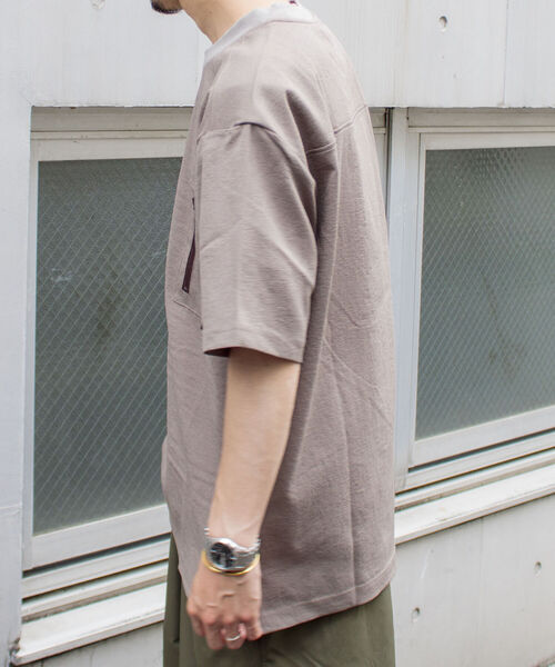 GLOSTER(グロスター)の「【GLOSTER/グロスター】EVALET プルオーバーTシャツ 吸水・吸汗・速乾性(Tシャツ/カットソー・メンズ・キャメル/グレイッシュベージュ/ダークネイビー・M/L)」の20枚目の写真