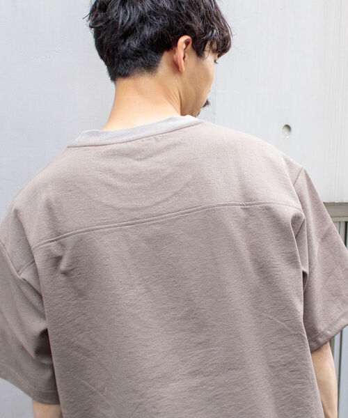 GLOSTER(グロスター)の「【GLOSTER/グロスター】EVALET プルオーバーTシャツ 吸水・吸汗・速乾性(Tシャツ/カットソー・メンズ・キャメル/グレイッシュベージュ/ダークネイビー・M/L)」の18枚目の写真