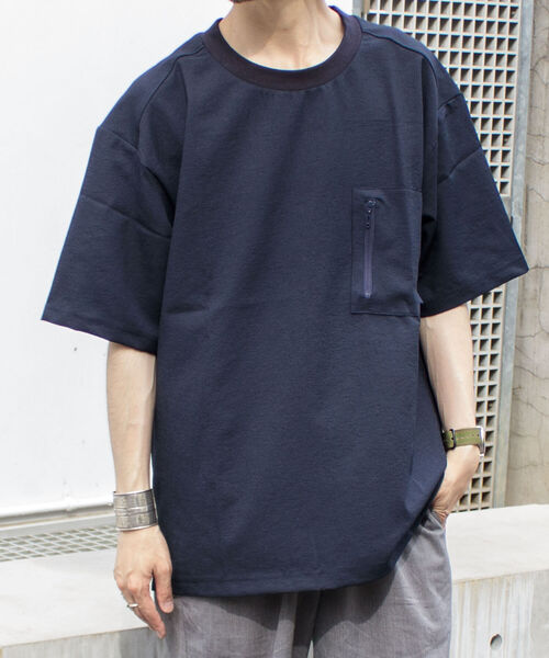 GLOSTER(グロスター)の「【GLOSTER/グロスター】EVALET プルオーバーTシャツ 吸水・吸汗・速乾性(Tシャツ/カットソー・メンズ・キャメル/グレイッシュベージュ/ダークネイビー・M/L)」の13枚目の写真
