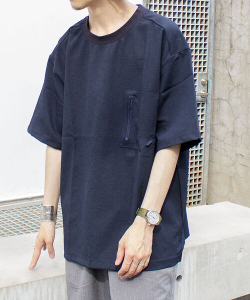 GLOSTER(グロスター)の「【GLOSTER/グロスター】EVALET プルオーバーTシャツ 吸水・吸汗・速乾性(Tシャツ/カットソー・メンズ・キャメル/グレイッシュベージュ/ダークネイビー・M/L)」の10枚目の写真