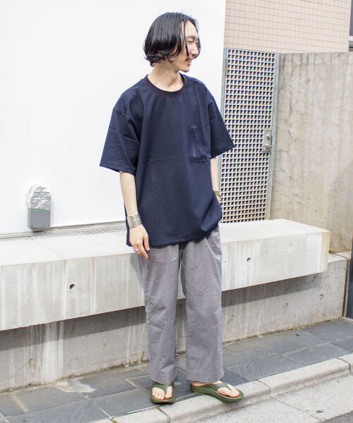 GLOSTER(グロスター)の「【GLOSTER/グロスター】EVALET プルオーバーTシャツ 吸水・吸汗・速乾性(Tシャツ/カットソー・メンズ・キャメル/グレイッシュベージュ/ダークネイビー・M/L)」の8枚目の写真