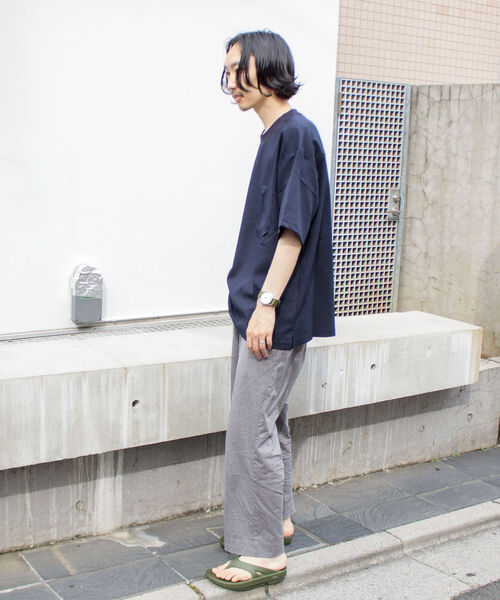 GLOSTER(グロスター)の「【GLOSTER/グロスター】EVALET プルオーバーTシャツ 吸水・吸汗・速乾性(Tシャツ/カットソー・メンズ・キャメル/グレイッシュベージュ/ダークネイビー・M/L)」の7枚目の写真
