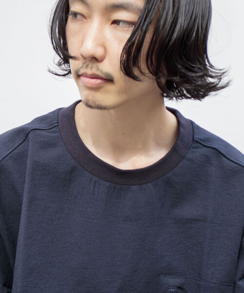 GLOSTER(グロスター)の「【GLOSTER/グロスター】EVALET プルオーバーTシャツ 吸水・吸汗・速乾性(Tシャツ/カットソー・メンズ・キャメル/グレイッシュベージュ/ダークネイビー・M/L)」の4枚目の写真