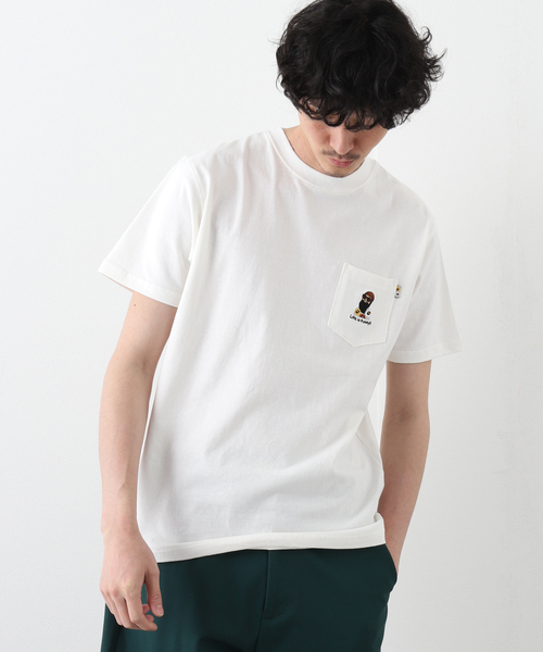 B.C STOCK(ベーセーストック)の「ENJOY GENTLEMAN SS-T(Tシャツ/カットソー・メンズ・ホワイト/ネイビー/グリーン/ホワイト系その他・MEDIUM/LARGE)」の6枚目の写真