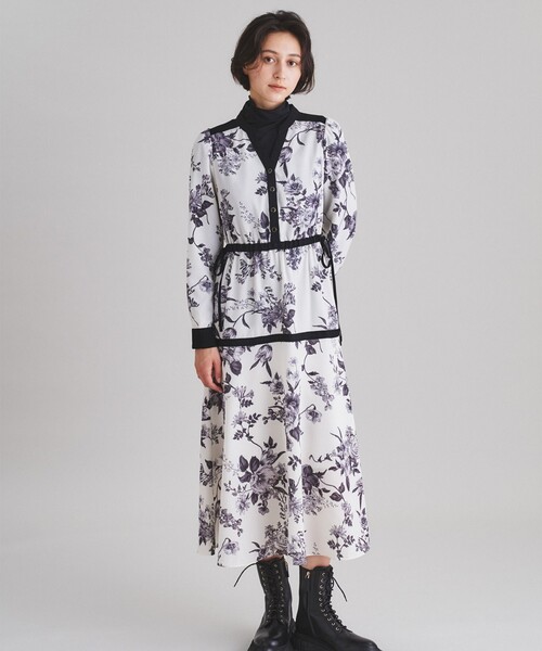 セール】スタンドカラーティアードワンピース（ワンピース）｜Diagram