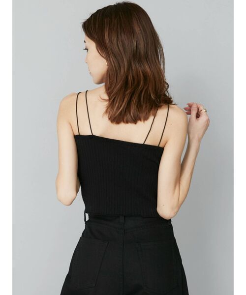EVRIS(エヴリス)の「ダブルストラップニットキャミソール(ニット/セーター・レディース・ブラック/ブラウン/グリーン・FREE)」の7枚目の写真