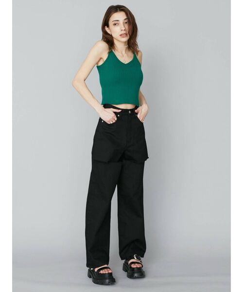 EVRIS(エヴリス)の「ダブルストラップニットキャミソール(ニット/セーター・レディース・ブラック/ブラウン/グリーン・FREE)」の17枚目の写真
