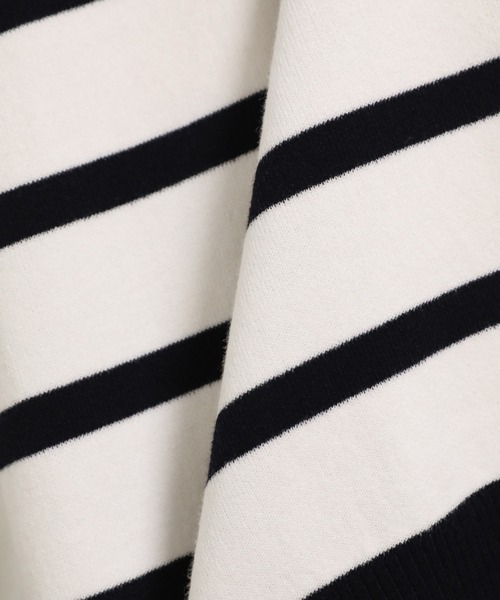 INED（イネド）の「ハイツイストコットンボーダーニット ゆったりシルエット もちっとした手触り（ニット/セーター・レディース・その他9・9号/7号）」の11枚目の写真