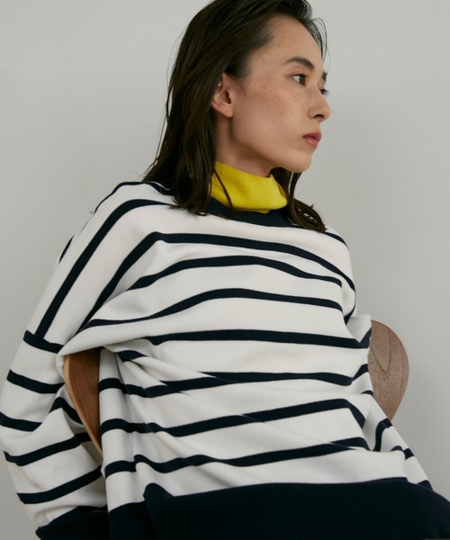 INED（イネド）の「ハイツイストコットンボーダーニット ゆったりシルエット もちっとした手触り（ニット/セーター・レディース・その他9・9号/7号）」の17枚目の写真