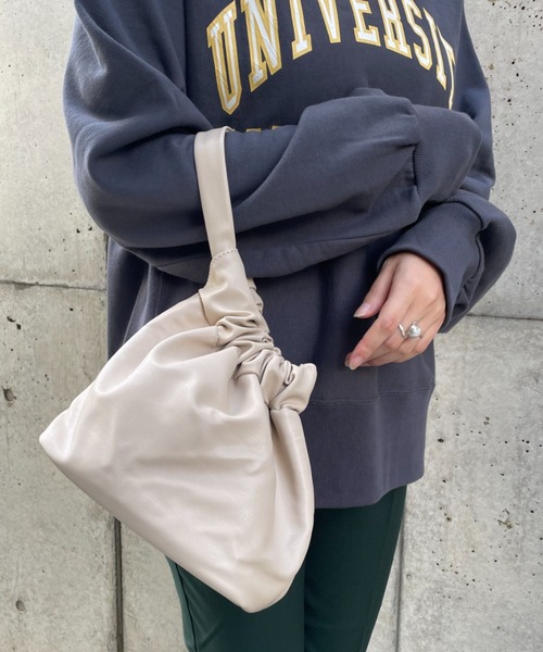 CIAOPANIC(チャオパニック)の「ソフトワンハンドルバッグ(ハンドバッグ・レディース・ブラック/アイボリー/イエロー・FREE)」の1枚目の写真