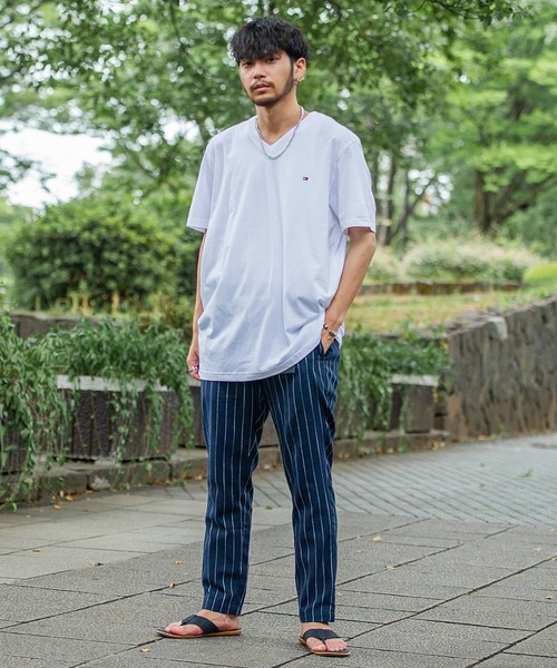 TOMMY HILFIGER(トミーヒルフィガー)の「『TOMMY HILFIGER/トミーヒルフィガー』V NECK SS TEE(Tシャツ/カットソー・メンズ・ホワイト/ブラック/ヘザーグレー/ダークネイビー・M/L/S/XL)」の21枚目の写真