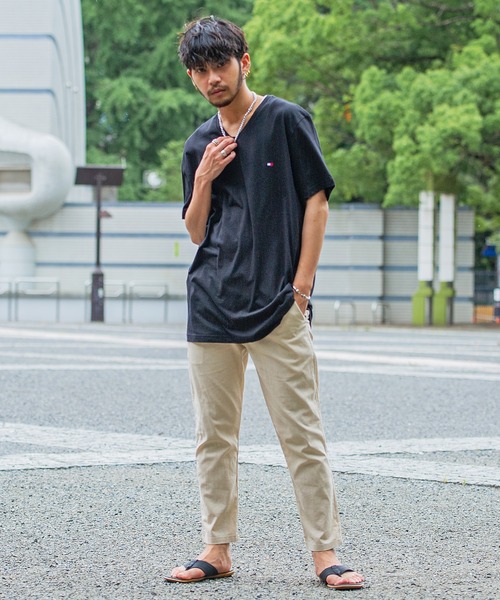 TOMMY HILFIGER(トミーヒルフィガー)の「『TOMMY HILFIGER/トミーヒルフィガー』V NECK SS TEE(Tシャツ/カットソー・メンズ・ホワイト/ブラック/ヘザーグレー/ダークネイビー・M/L/S/XL)」の14枚目の写真