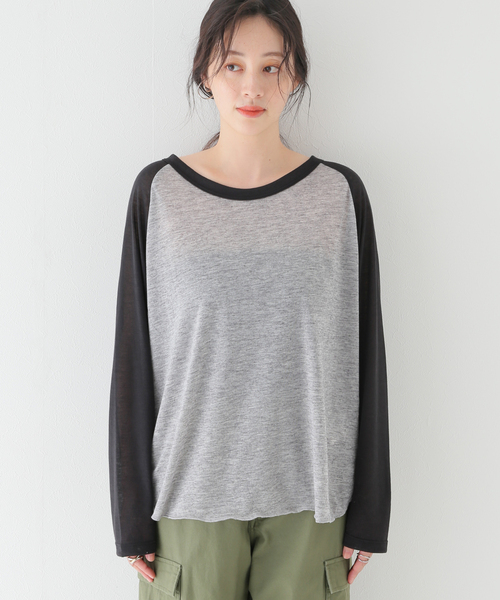 セール】シアーラグランTシャツ（Tシャツ/カットソー）｜B.C